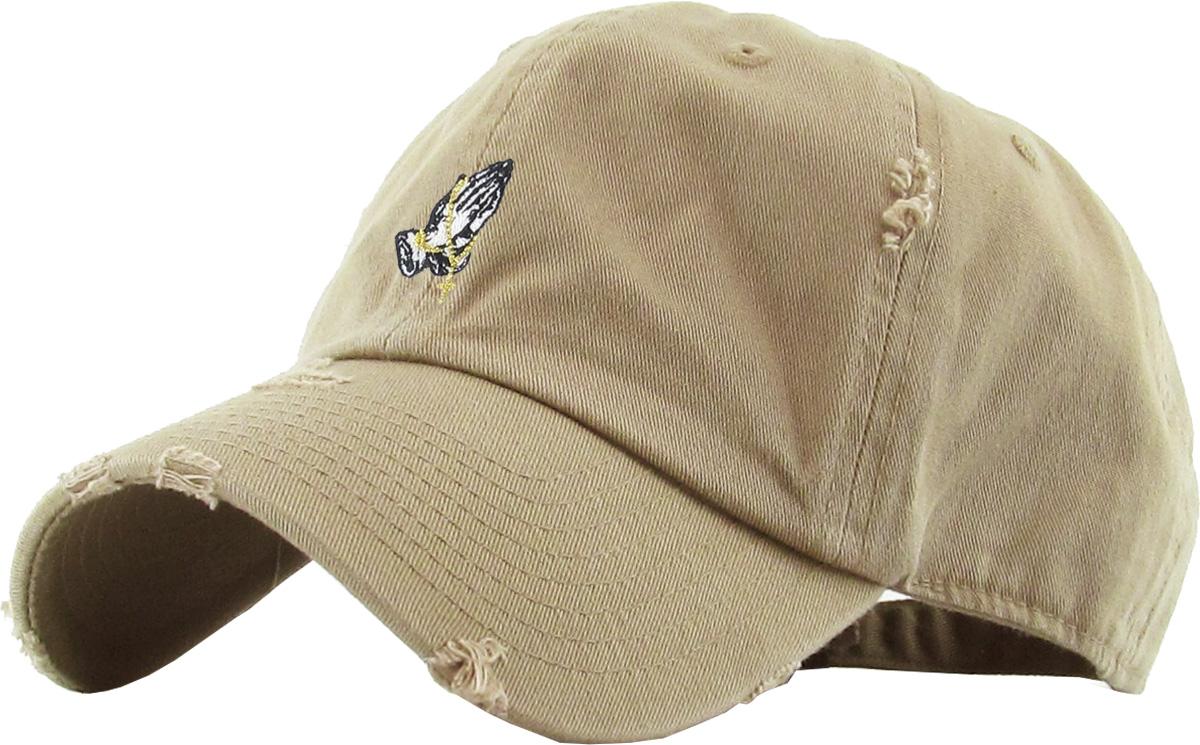Praying Hands Rosary Vintage Dad Hat | KBETHOS